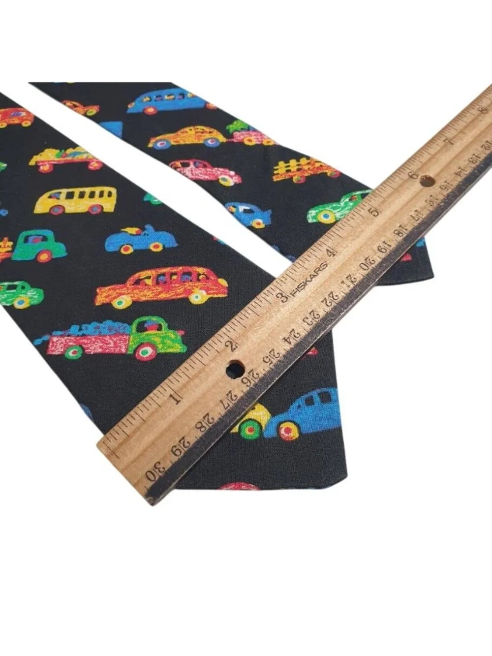 Handmade Car Print Novelty Skinny Cotton Necktie 56 x 3.25 School Teacher Gift